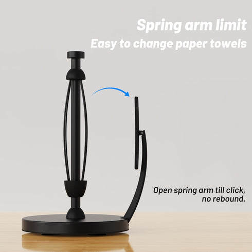 VEHHE Paper Towel Holder Countertop, Black Paper Towel Holder