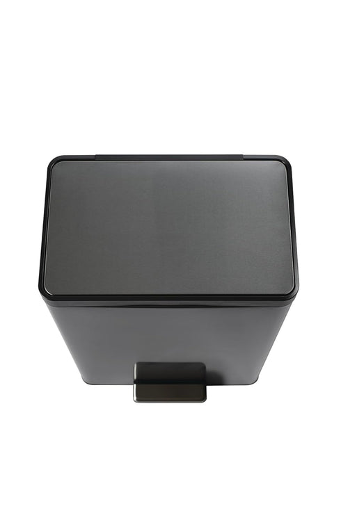 Rubbermaid Elite Stainless Steel Step-On Trash Can, 12 Gallon, Charcoal