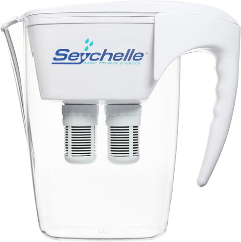 Seychelle pH2O Alkaline Water Filter Pitcher - pH Enhancing Filtration - USA-Made Filter, 64oz