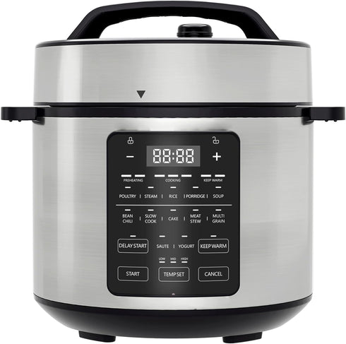 OLIXIS Electric Pressure Cooker 6 Quart Stainless Steel Multi Cooker Electric for Pressure 12-in-1 Rice