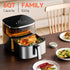 ASZ Digital Air Fryer 6qt with Window Up - 6 QT Big Airfryer 6-in-1 Presets Preheat Airfry Reheat Bake Roist Broil 400°F Airfrier 85% Oil Less