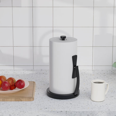 VEHHE Paper Towel Holder Countertop, Black Paper Towel Holder