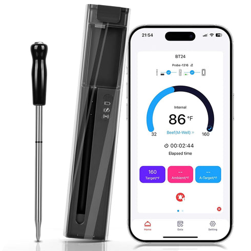 ChefLab Smart Wireless Meat Thermometer with Bluetooth & Multifunctional APP-Enabled