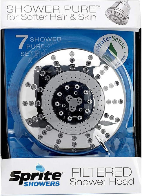 Sprite Showers Pure 7-Setting Filtered 1.75GPM Showerhead in Chrome