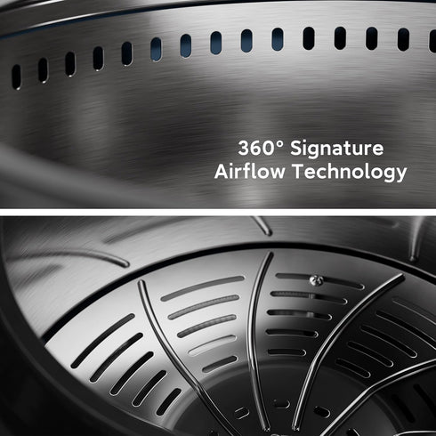 Panovue 19.5 inch Smokeless Fire Pit with Carry Bag, Stainless Steel Outdoor Smokeless Firepit