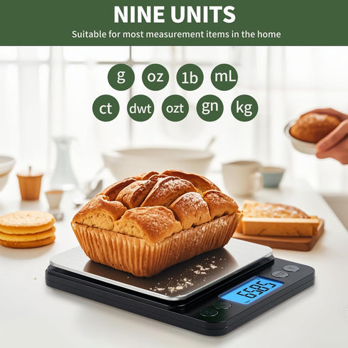 MEIYA Food Scale Grams and Ounces, Plus Size Digital Kitchen Scale for Cooking Baking