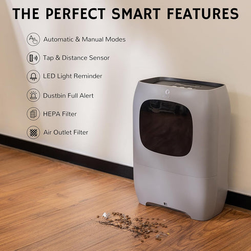 AIRTHEREAL T1 Touchless Vacuum Automatic Dustpan with 2 Operation Modes - Ultra Fast & Powerful Corded Canister Vacuum