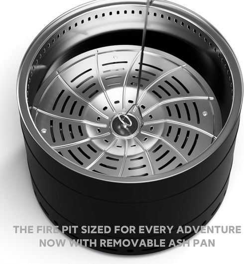 Panovue 19.5 inch Smokeless Fire Pit with Carry Bag, Stainless Steel Outdoor Smokeless Firepit