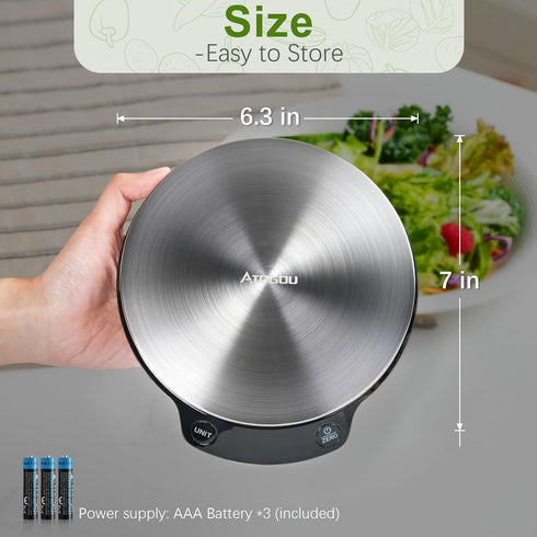 Smart Food Scale with Nutritional Calculator, 0.1g / 0.005oz High Precision, 5kg / 11lb, Free APP with Calorie Counter