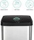 NINESTARS DZT-50-28 Automatic Touchless Motion Sensor Rectangular Trash Can, 13 Gal, Black Trim