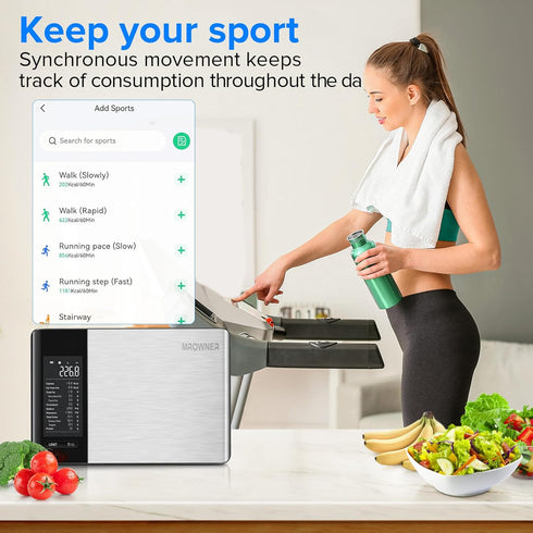 Smart Food Kitchen Scale with Nutritional Calculator, Free App with 19 Nutrients Tracking