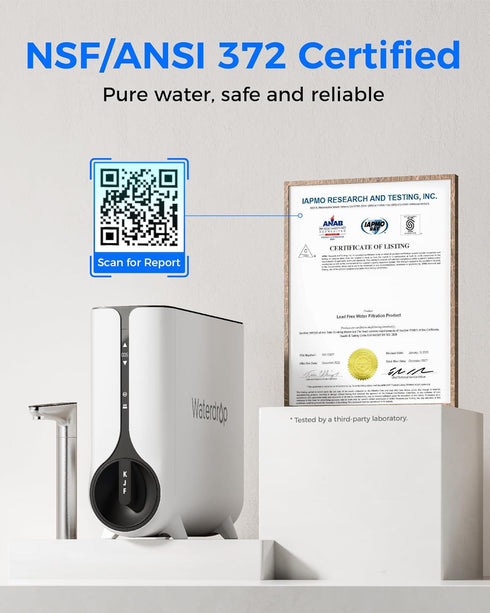 Waterdrop WD-KJ600 Reverse Osmosis System with Hot & Cold Water Dispenser - Tankless