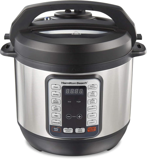 Hamilton Beach 12-in-1 Electric Pressure Cooker with True Slow Cook Technology