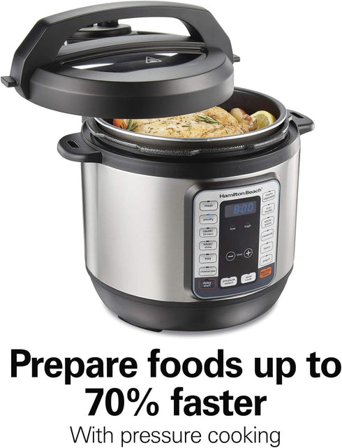 Hamilton Beach 12-in-1 Electric Pressure Cooker with True Slow Cook Technology