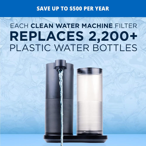 Aquasana Countertop Water Filter System for Drinking Water - Clean Water Machine - Removes 97% of Chlorine from Tap Water