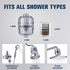 NEORIVER 12-Stage Shower Head Filter with Vitamin C for Hard Water - High Output - Remove Water Impurities, Chlorine and Odor