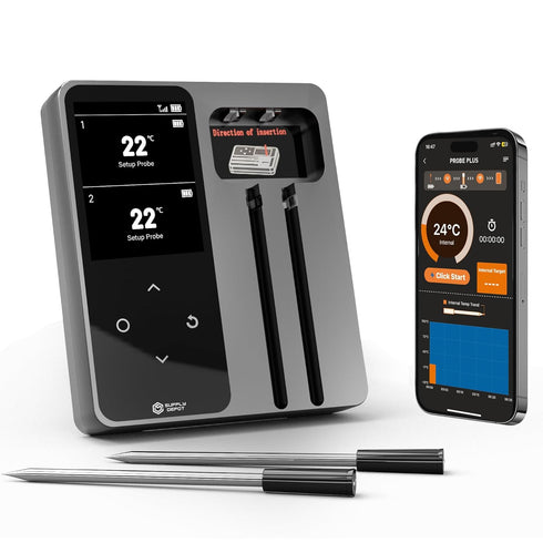 Supply depot Meater Thermometer Wireless, 2 Probes Bluetooth Meat Thermometer