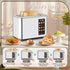 SEEDEEM Toaster 2 Slice, Touch Control Screen, Smart Stainless Toaster, 6 Shade Setting