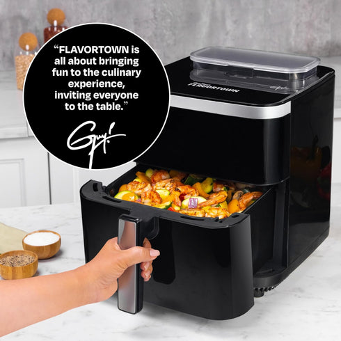 Guy Fieri's Flavortown 6.5 Quart Steam Air Fryer with Moisture Lock Technology