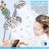 Luxau Dual Filtered Shower Head Showerhead 79" Hose Handheld Sprayer Combo