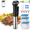 Hobsir Sous Vide Cooker Kit, 1100W Sous Vide Machine with LED, Wifi App Control, Timer, Silence Stainless Steel Immersion Circulator Slow Cooking Machine
