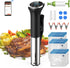 Hobsir Sous Vide Cooker Kit, 1100W Sous Vide Machine with LED, Wifi App Control, Timer, Silence Stainless Steel Immersion Circulator Slow Cooking Machine