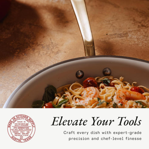 Made In Cookware - 3-Piece (Includes 8",10",12") CeramiClad Non Stick Frying Pan - 5-Ply Stainless Clad with Stay-Cool Handle - Professional Cookware