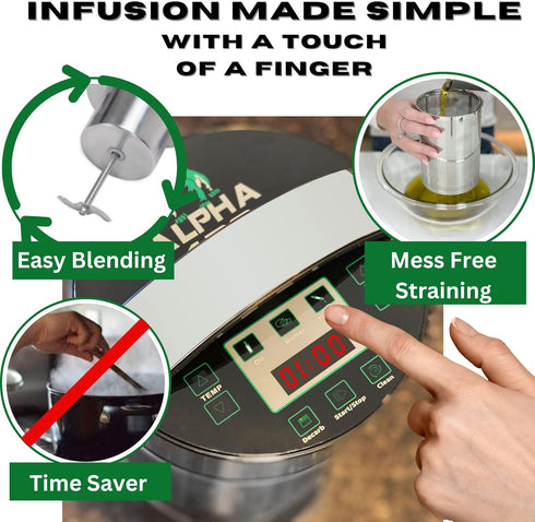 Alpha420 2 in 1 Decarboxylator and Infuser, Magic Butter Maker Machine, Oil Infuser Machine, Butter Churner Electric