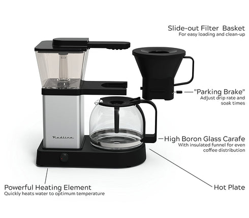 Redline MK1 8 Cup Coffee Brewer with Glass Carafe