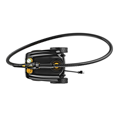 McCulloch MC1375 Canister Steam Cleaner with 20 Accessories, Extra-Long Power Cord, Chemical-Free Cleaning for Most Floors, Counters, Appliances, Windows, Autos, and More, 1-(Pack), Black